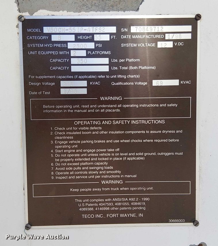 image for item DJ7893 1998 Freightliner FL80 bucket truck