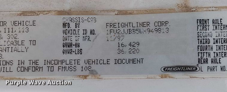 image for item DJ7893 1998 Freightliner FL80 bucket truck