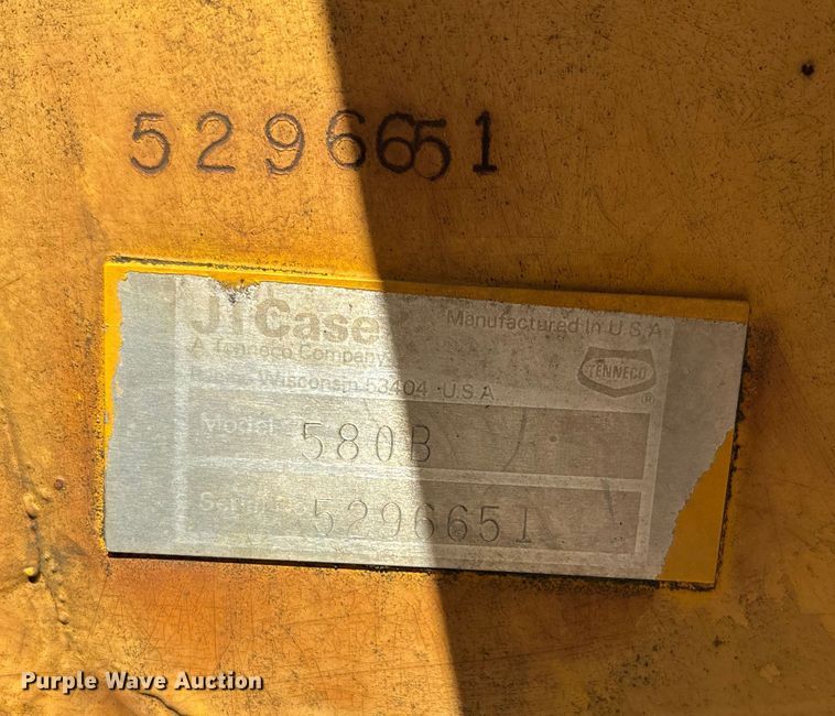 image for item DK0021 1974 Case 580B backhoe