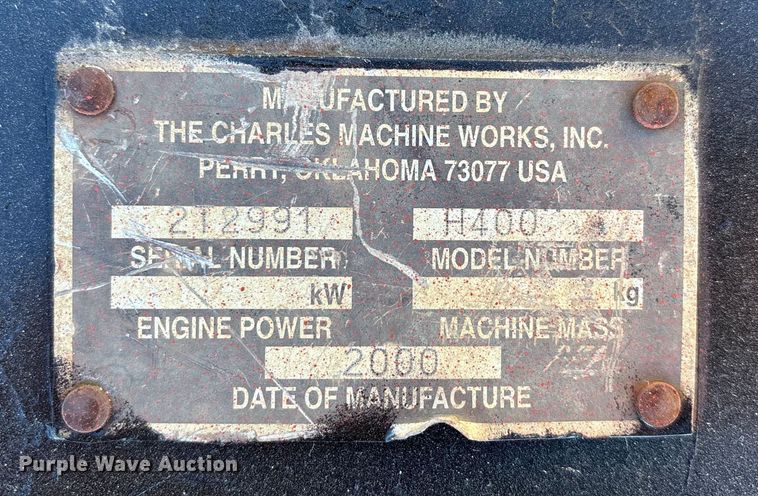 image for item DK0100 2000 Ditch Witch 410 SXD trencher