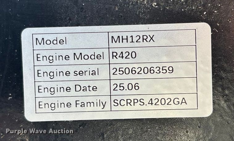 image for item DK0102 2025 CFG Industrial MH12 RX mini excavator