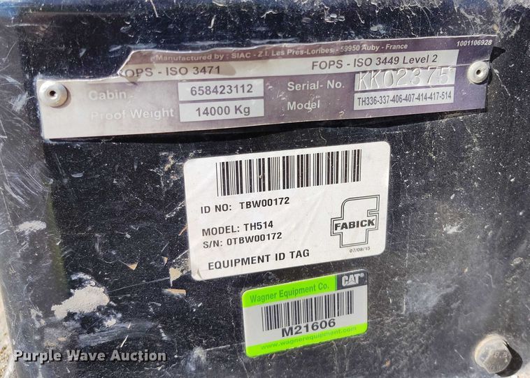 image for item DP5089 2010 Caterpillar TH514 telehandler