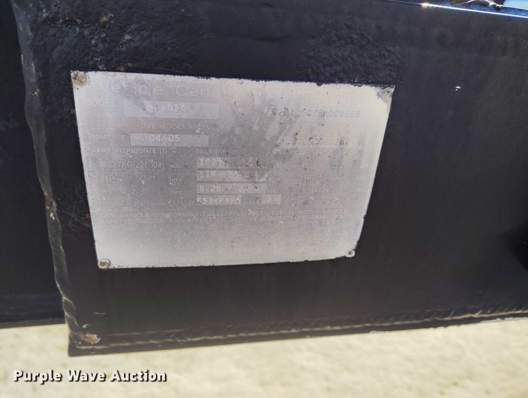 image for item DP5099 2006 Clement 3AT1511 end dump pup trailer