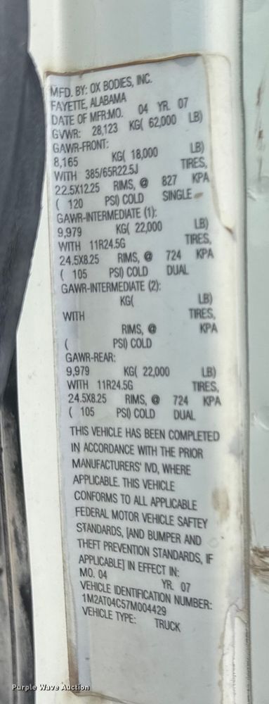 image for item DP8907 2007 Mack CTP713 dump truck