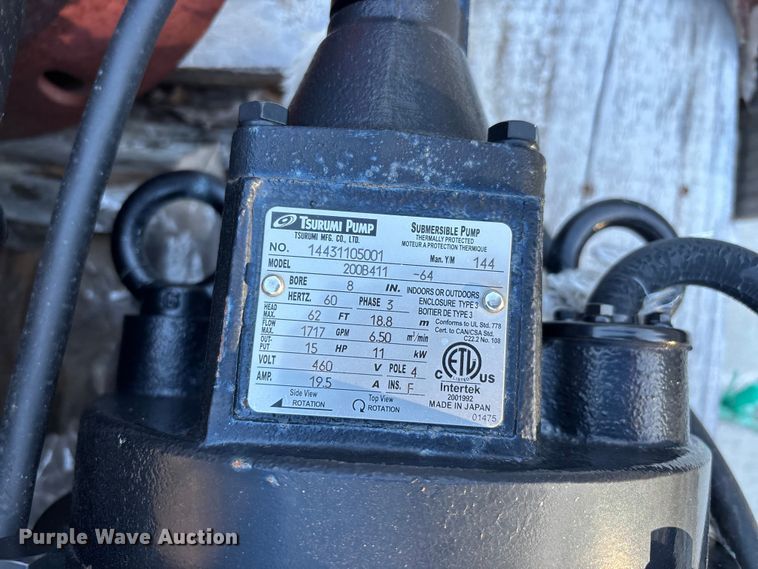 image for item DU1488 Tsurumi 200B411 submersible pump