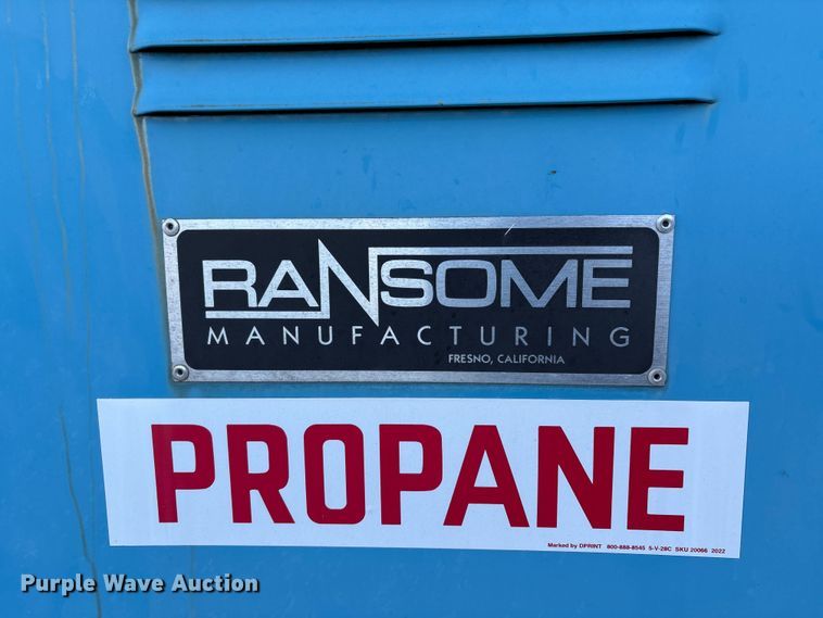 image for item DU1489 2008 Ransome Manufacturing RW 540 EI LP gas vaporizer