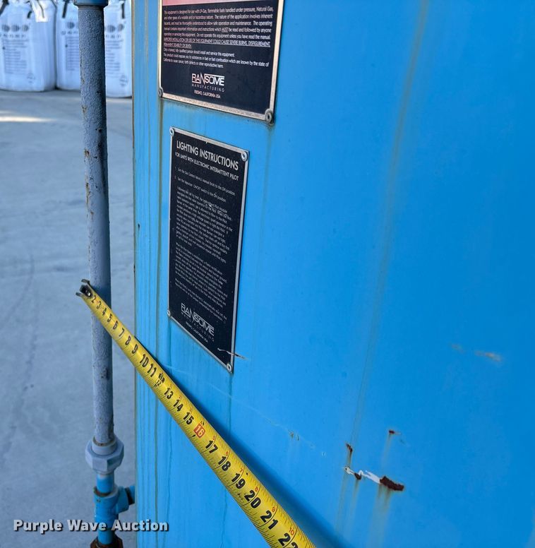 image for item DU1489 2008 Ransome Manufacturing RW 540 EI LP gas vaporizer