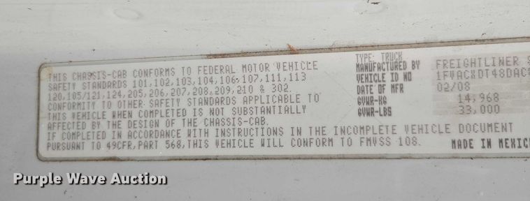 image for item DU2515 2008 Freightliner Business Class M2 bucket truck