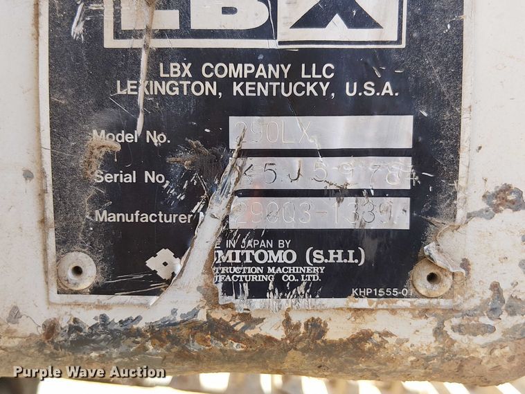 image for item DU3642 Link-Belt 290LX excavator