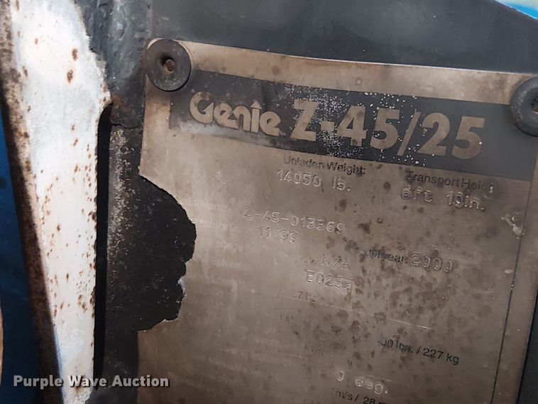 image for item DU3650 2000 Genie Z-45/25 boom lift