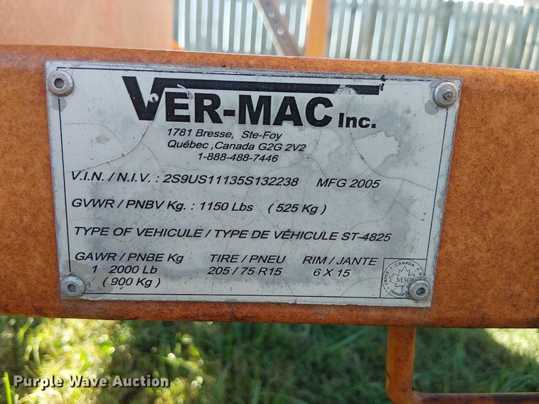 image for item DU3657 Ver-Mac ST-4825  arrow board trailer 