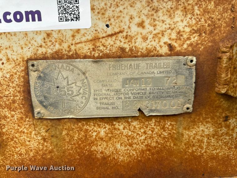 image for item DW4323 1971 Freuhauf TCW42HL drop deck equipment trailer