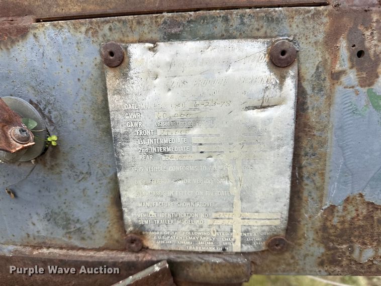 image for item DW4327 1978 Mono flatbed trailer