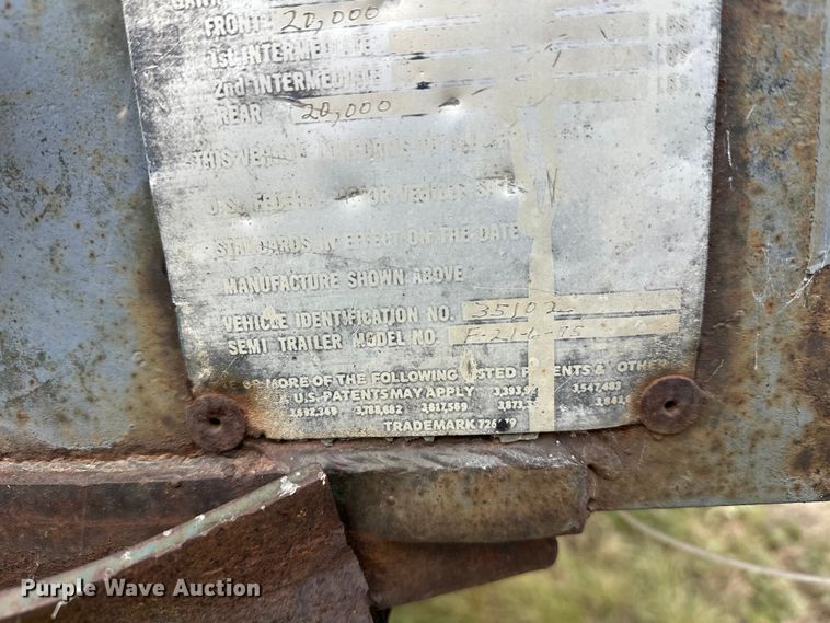 image for item DW4327 1978 Mono flatbed trailer