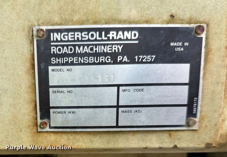 image for item DW4328 1999 Ingersoll Rand DD-130 double drum vibratory roller