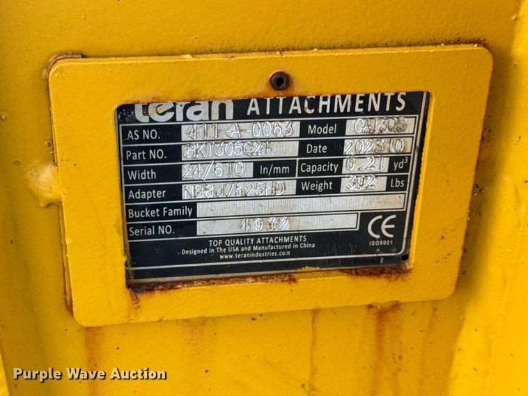 image for item DW6636 2023 Teran BKT305C24 excavator bucket