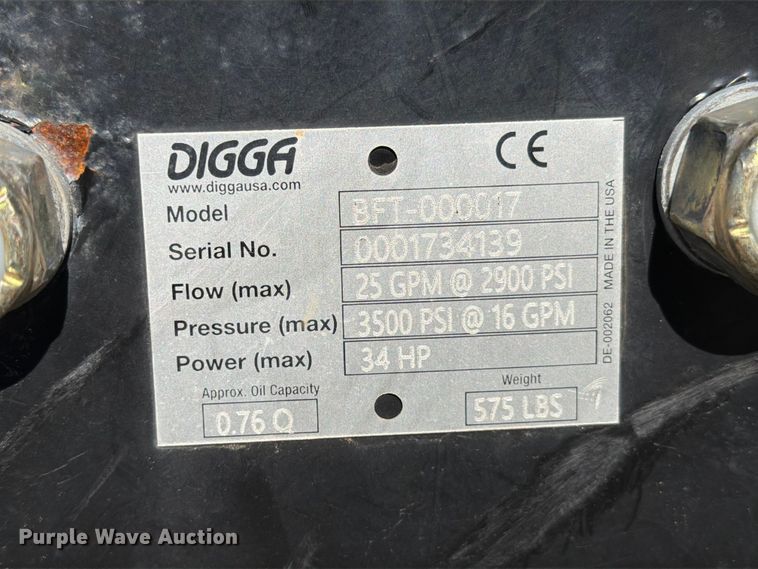 image for item DX5866 Digga BFT-000017 skid steer trencher