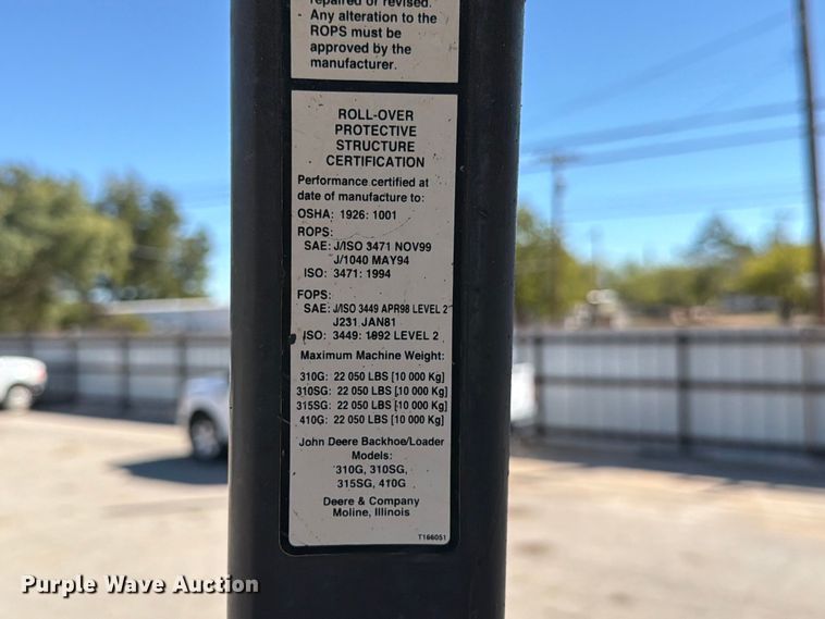 image for item DX5871 2003 John Deere 310G backhoe