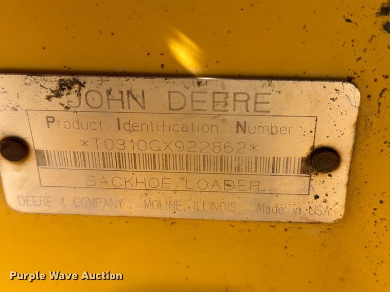 image for item DX5871 2003 John Deere 310G backhoe