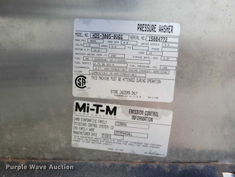 image for item DX6518 Mi-T-M pressure washer