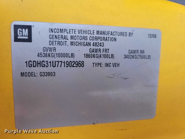 image for item DX6548 2007 GMC Savana IBAK sewer inspection and cutter truck
