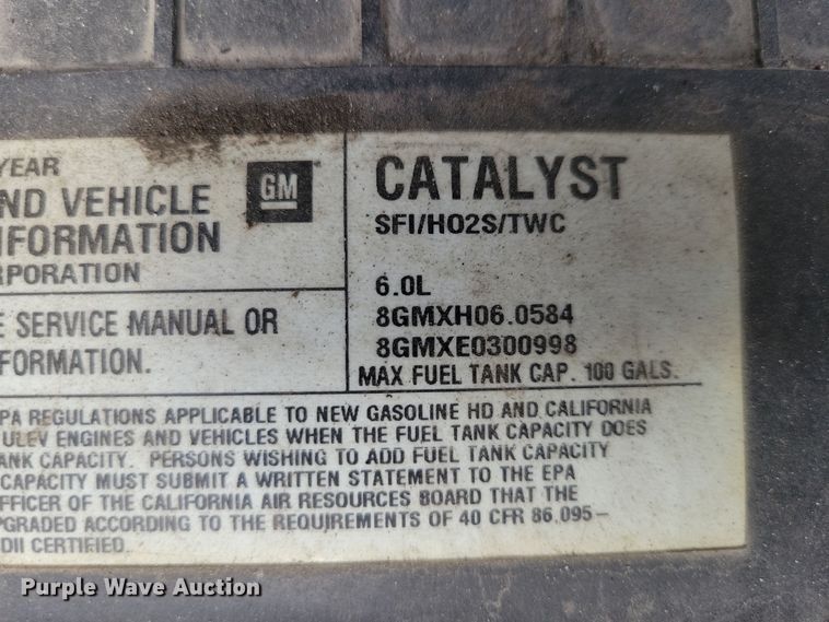 image for item DX6549 2008 Chevrolet G3500 IBAK sewer inspection and cutter truck