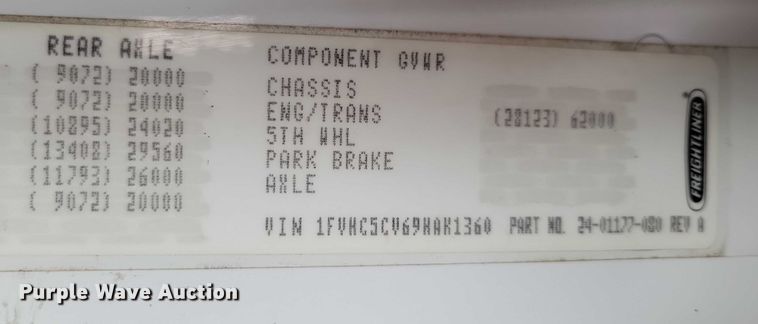 image for item DX6550 2009 Freightliner Business Class M2 800 HPR Truck Jet sewer jetter truck