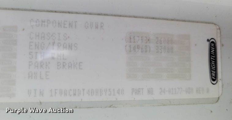 image for item DX6551 2013 Freightliner Business Class M2 refrigerated truck