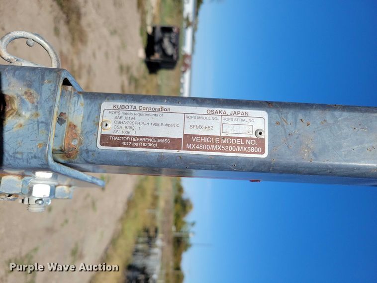 image for item DX6571 Kubota MX5800D MFWD tractor