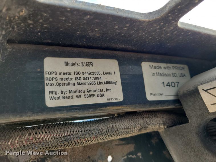 image for item DX6574 2014 Yanmar S165R skid steer loader