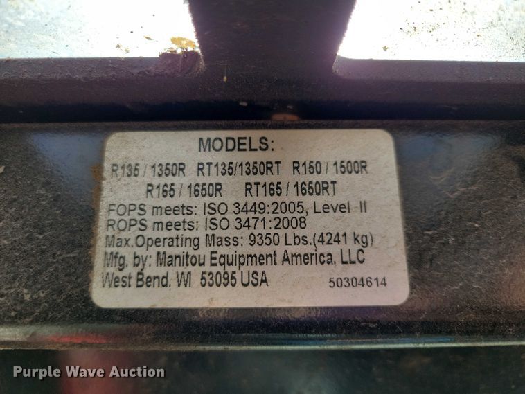 image for item DX6576 2021 Manitou 1650RT tracked skid steer loader