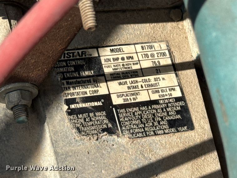 image for item EA1957 1990 International 4700 dump flatbed truck