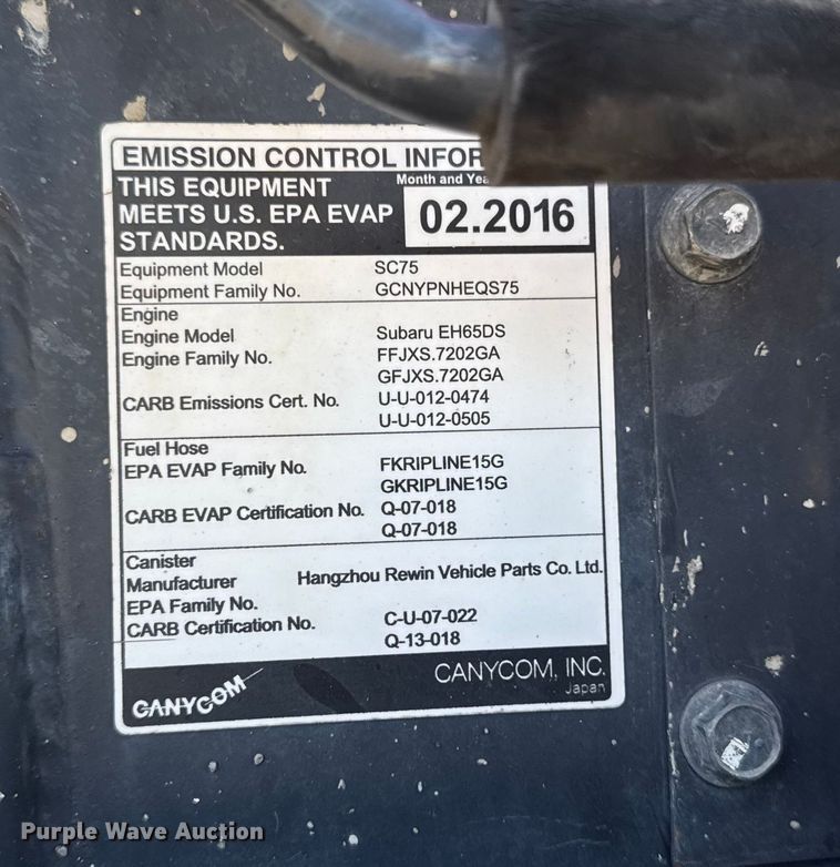 image for item EA1964 2016 Canycom SC75 concrete buggy