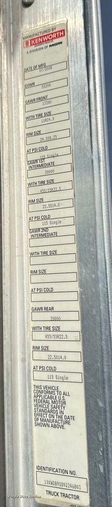 image for item EA1985 2009 Kenworth W900 semi truck