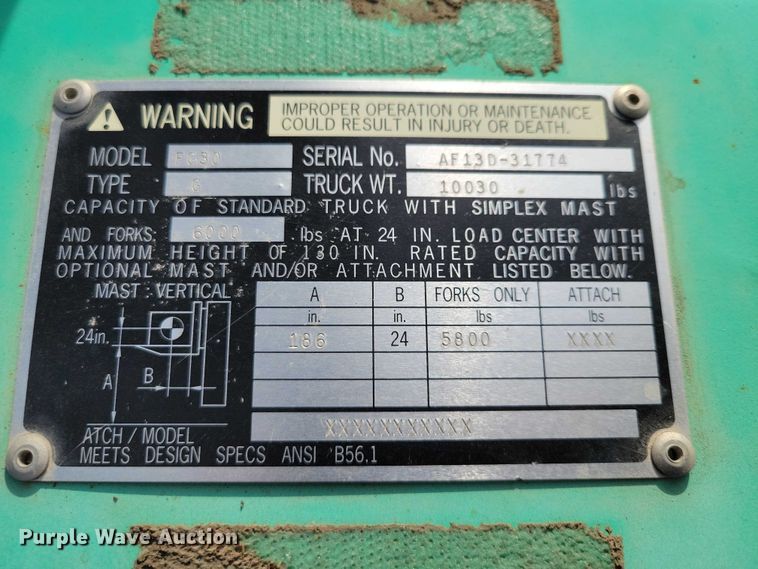 image for item EA2674 1999 Mitsubishi  FG30 forklift