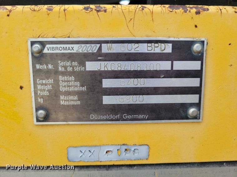 image for item EA2688 1997 Vibromax 602BDP single drum vibratory roller