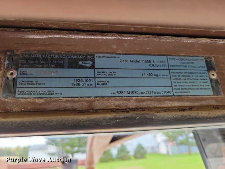 image for item EA2689 1988 Case 1155E track loader