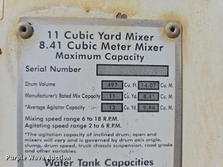 image for item EB1054 1998 Kenworth W900 ready mix truck