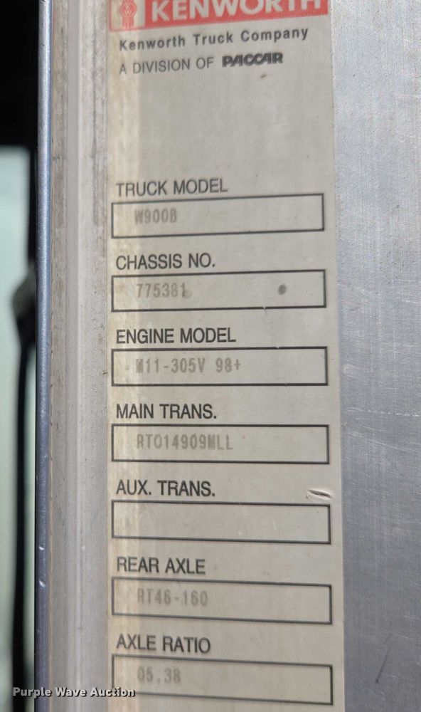 image for item EB1054 1998 Kenworth W900 ready mix truck