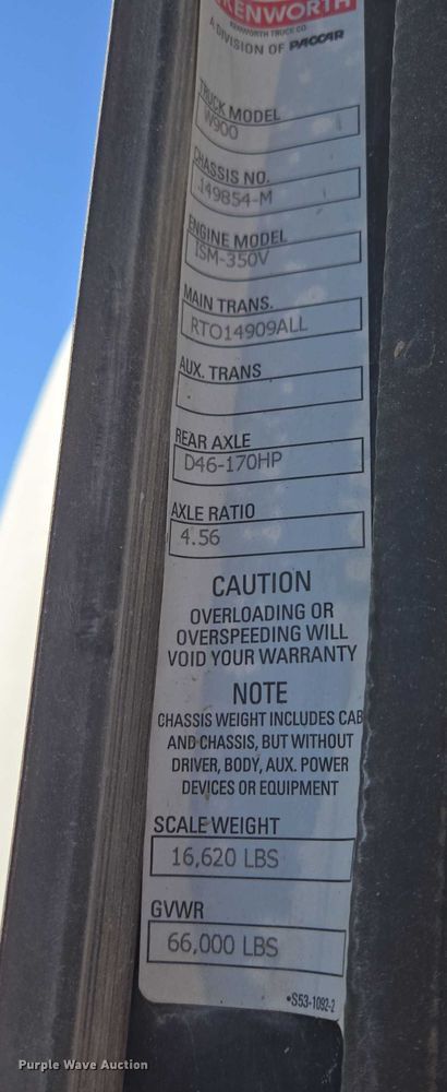 image for item EB1056 2006 Kenworth W900 ready mix truck