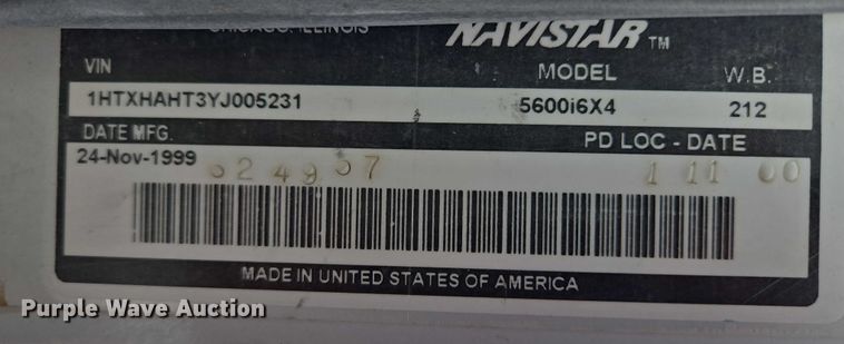 image for item EB1058 2000 International 5600i ready mix truck