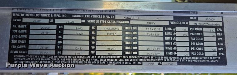 image for item EB1059 2006 Kenworth W900 ready mix truck