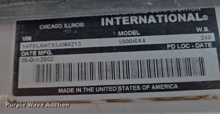 image for item EB1060 2003 International 5500i ready mix truck