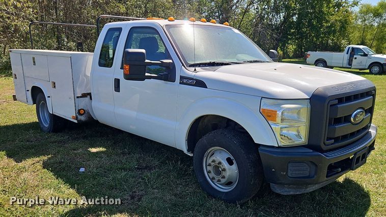 image for item EB8326 2012 Ford F350 Super Duty SuperCab utility bed pickup truck