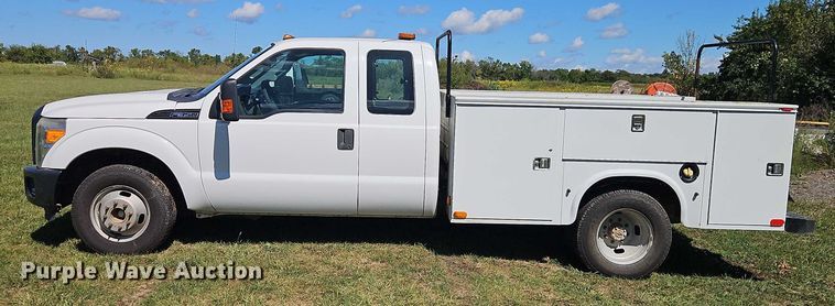 image for item EB8326 2012 Ford F350 Super Duty SuperCab utility bed pickup truck
