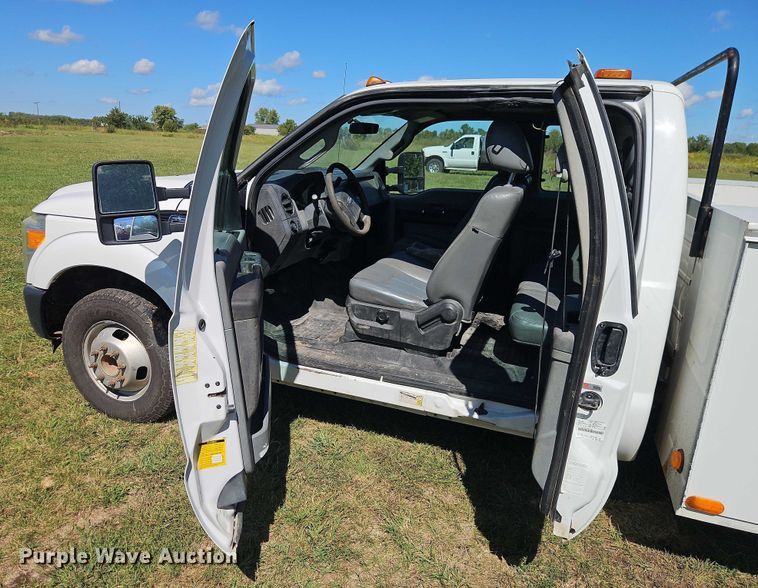 image for item EB8326 2012 Ford F350 Super Duty SuperCab utility bed pickup truck