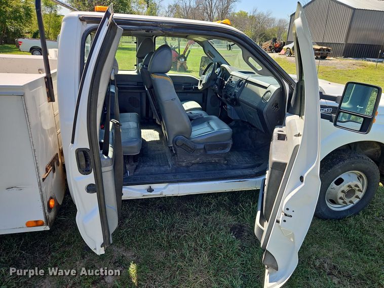 image for item EB8326 2012 Ford F350 Super Duty SuperCab utility bed pickup truck