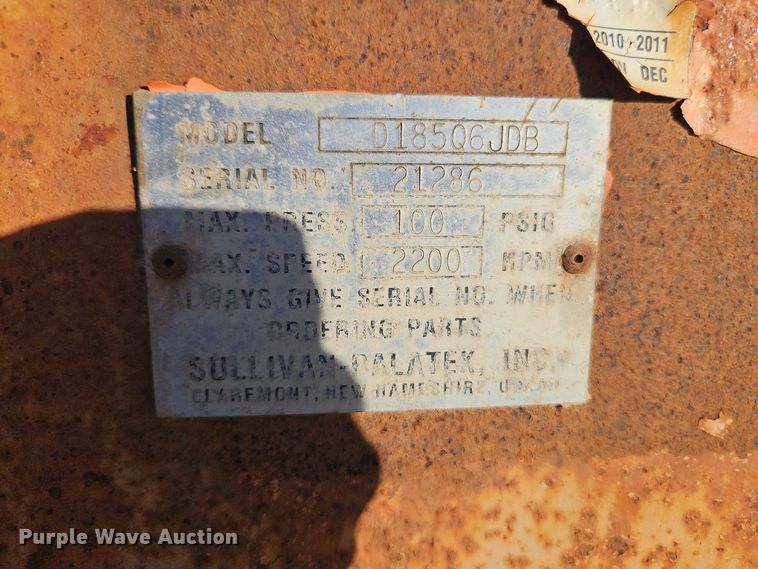 image for item EB8407 Sullivan Palatek D185Q air compressor