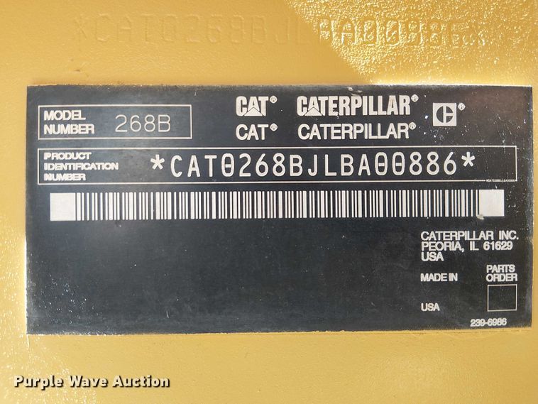 image for item EC1237 2005 Caterpillar 268B skid steer loader