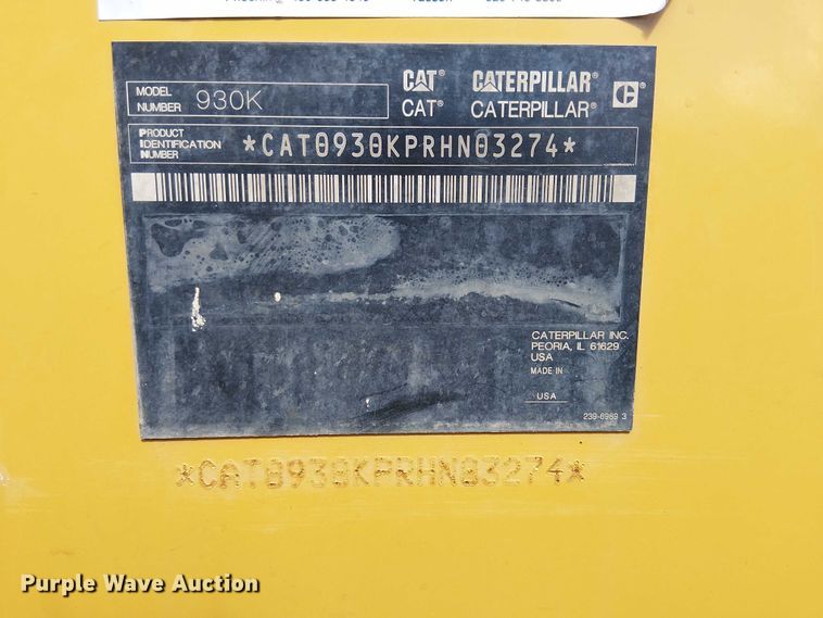 image for item EC1240 2014 Caterpillar 930K wheel loader